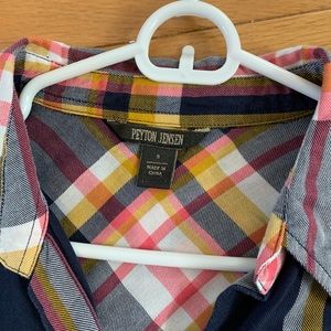 Evereve plaid button up